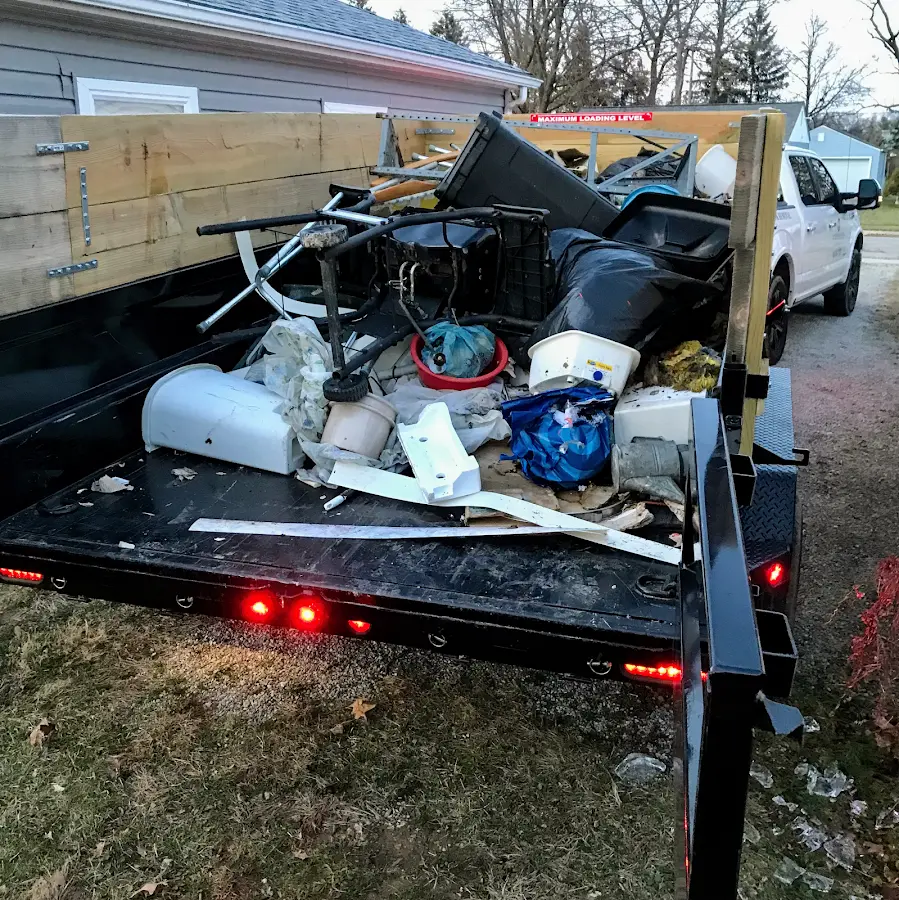 Roll-off dumpster delivered to a residential driveway in Thurmont
